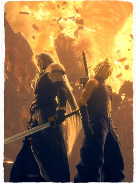 Final Fantasy Vii Remake Cloud And Sephiroth Metal Print By
