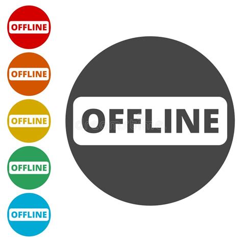 Offline Sign Icon Button Stock Vector Illustration Of Mark 108800605