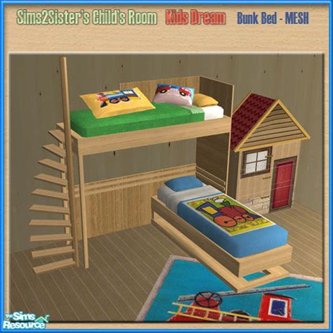 Sims2sisters S2s Child Room Kids Dream Bunk Bed
