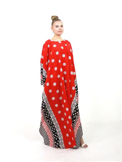 Kaftan Maxi Dress Kaftan For Women Kaftan Plus Size Red Etsy