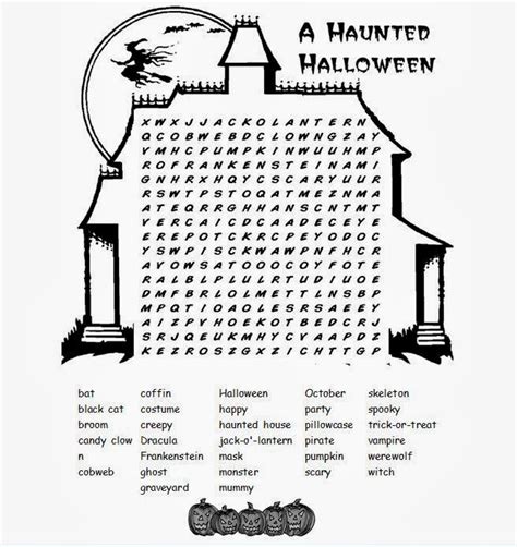 26 Spooky Halloween Word Searches