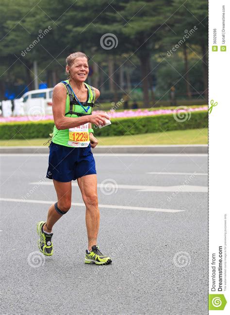 Senior Woman Marathon Runner Editorial Photo Image Of Athlete Action