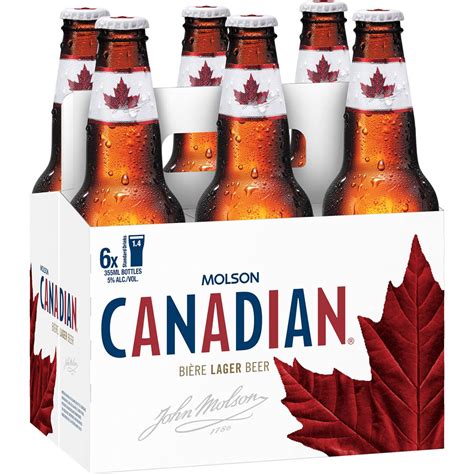 Molson Canadian Lager Cans 355ml X 6 Pack Woolworths
