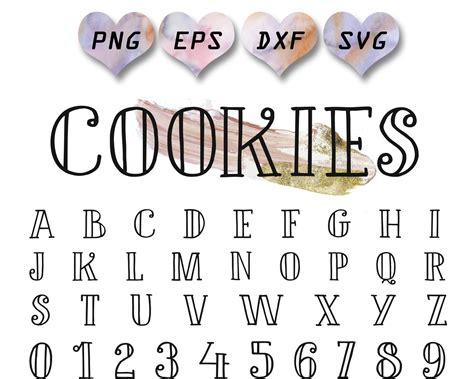 Svg Font Cute Font Svg Cute Alphabet Cookie Font Food Font