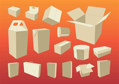 Cardboard Boxes Vector Art And Graphics