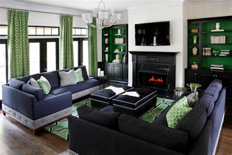 20 Gorgeous Black And Green Living Rooms Home Design Lover