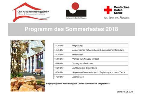 Drk haus ravensberg ggmbh in borgholzhausen. DRK-Sommerfest am Haus Ravensberg | Kulturverein ...