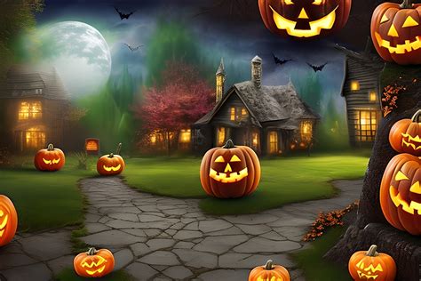 Halloween Landscape Background Graphic By Craftable · Creative Fabrica
