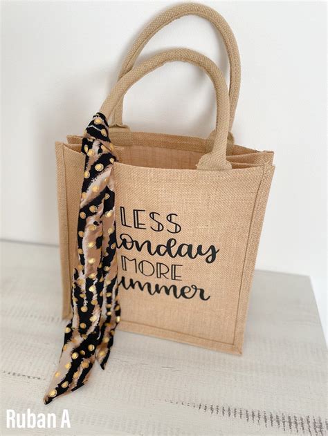 Burlap Bag Tote Bag Small Bag Burlap Personalized T Etsy