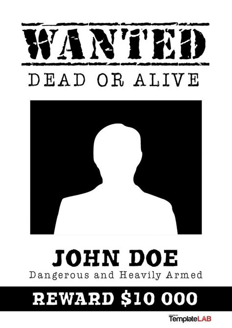 19 Free Wanted Poster Templates Fbi And Old West Artofit