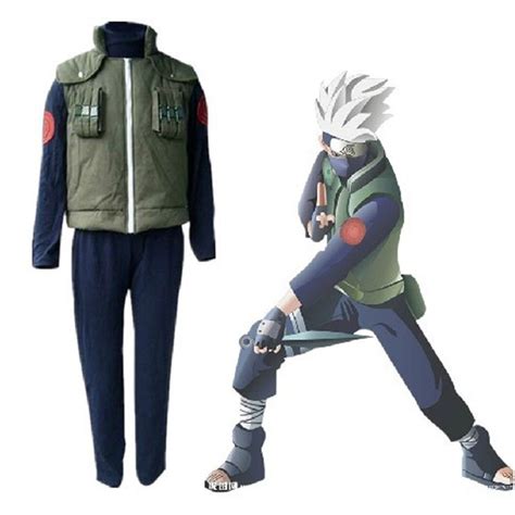 Buy Naruto Kakashi Cosplay Costumes Clothes Top Vest