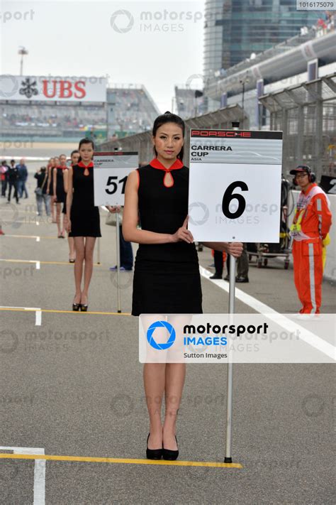 Grid Girl Porsche Carrera Cup Asia Shanghai China 18 20 April 2014