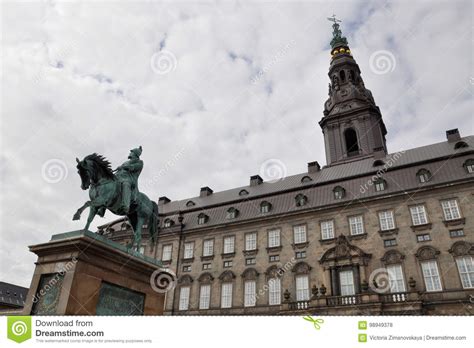 Parliament Building And The Statue Of King Frederick Seventh
