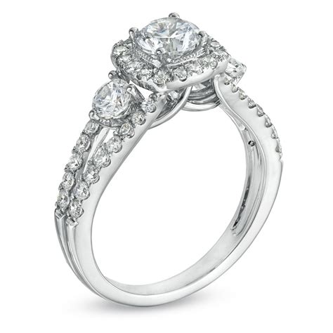 Celebration Ideal 1 58 Ct Tw Diamond Engagement Ring In 14k White