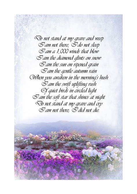 Inspirational Funeral Poems About Flowers Poems Ideas