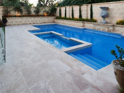 Pool Coping Pavers With A Drop Face Bullnose Tumbled Edge All Non