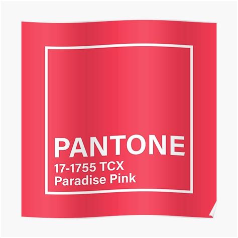 Pantone 17 1755 Tcx Paradise Pink Poster For Sale By Princessmi Com