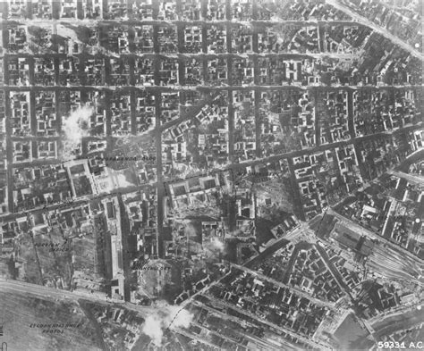Photo Reconnaissance Photo Of 8th Air Force Bomb Damage To Berlin