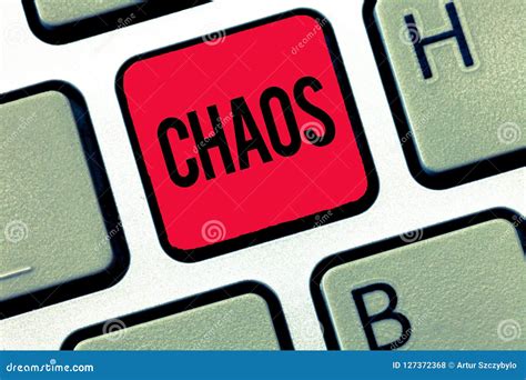 Text Sign Showing Chaos Conceptual Photo Complete Disorder And