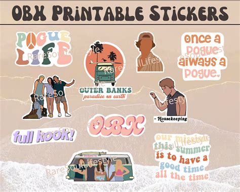 Outerbanks Printable Stickers Outer Banks Stickers Obx Etsy