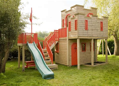 Another view of the portrait room. Castle Playhouse … | Play houses, Backyard, Kids playhouse plans