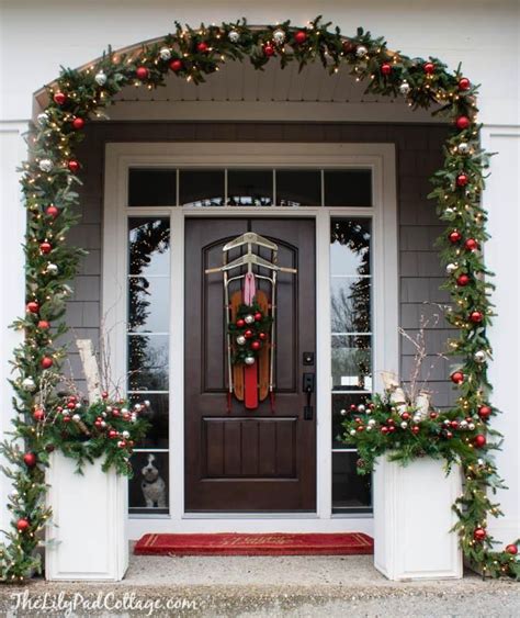 Decorating Double Front Doors Home Depot Christmas Front