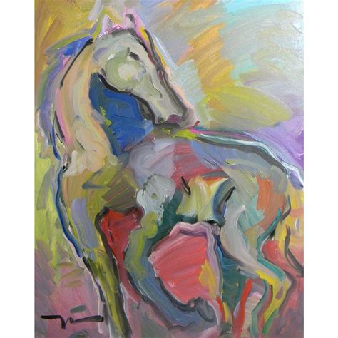 Jose Trujillo Abstract Fauvism Expressionism Horse Oil Painting Chairish