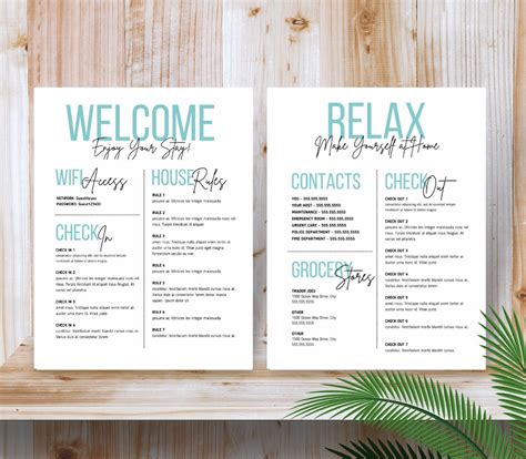 Airbnb Welcome Sign Template Welcome Guide Airbnb Airbnb Etsy España