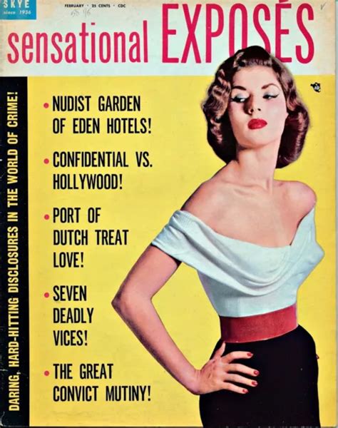 Vintage 1950 Pinup Cheesecake Magazine Crime Sensational Exposes 21958