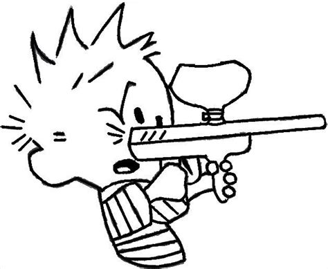 Paintball Gun Coloring Pages Coloring Pages