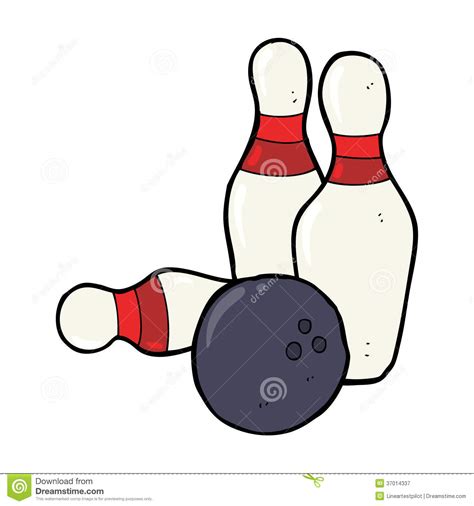 Ten Pin Bowling Cartoon Stock Vector Illustration Of