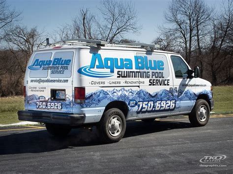 Aqua Blue Pool Services Van Graphics Indianapolis Aqua Blue