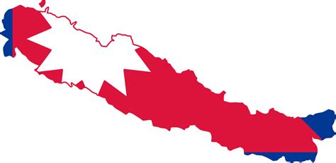 Nepal Map Flag Bringing Good News