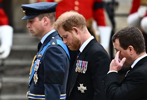 king charles william and harry deeply affected at queen s funeral
