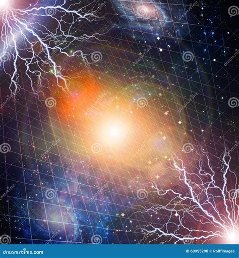 Electricity In Deep Space Stock Illustration Illustration Of Clouds