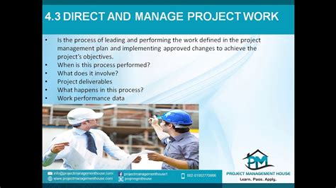 Direct And Manage Project Work Process Youtube