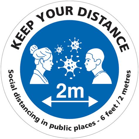 Social Distancing Keep Your Social Distance In Public Places Floor