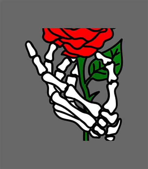 Skeleton Hand Holding Rose Tattoo S Digital Art By Fletcz Kaila