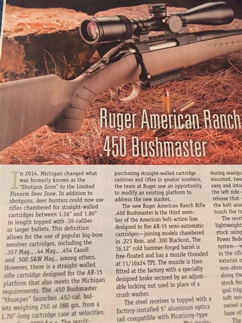 The Captains Journal The Ruger American Ranch Rifle 450 Bushmaster