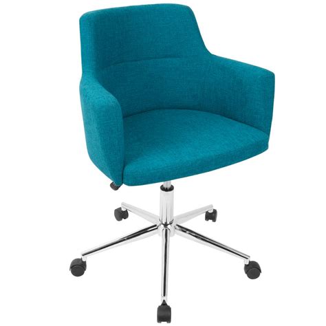It's important that the armrests have the right adjustment. Lumisource Andrew Contemporary Adjustable Teal Fabric ...