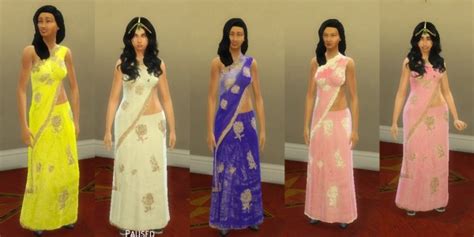 Simsworkshop Indian Sari By Leniad • Sims 4 Downloads
