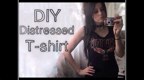 Upload a picture of it to. DIY Distressed Shirt - Easy Rock Chick Style - YouTube