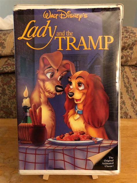 Very Rare Walt Disney Black Diamond Vhs Tape Lady And The Tramp 1987