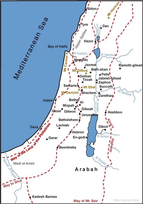 Map Of The Territory Of Ancient Palestine Bible History 46 Off