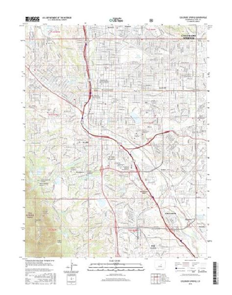 Mytopo Colorado Springs Colorado Usgs Quad Topo Map