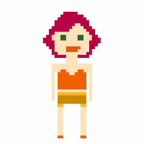Female Girl Person Pixels Woman Icon Download On Iconfinder