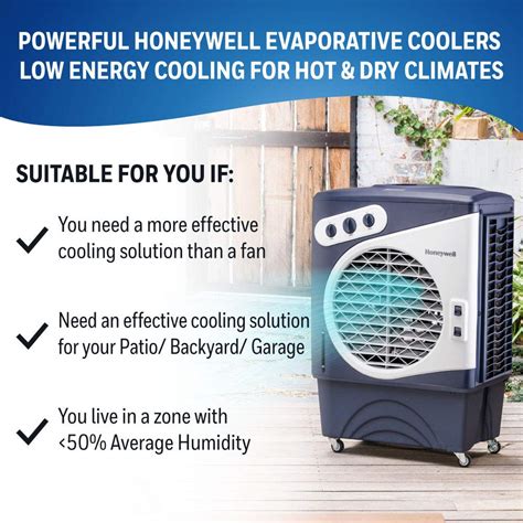 Honeywell 1540 2471 Cfm Outdoor Portable Evaporative Cooler With Triple