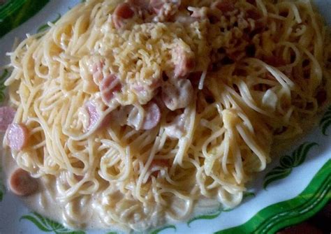 Resep Spaghetti Carbonara With Mozzarella Cheese Ala 3g Oleh Nuraeni