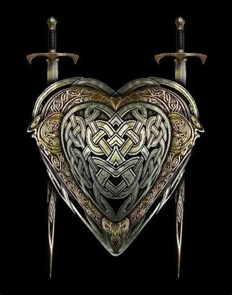 Shield Of Honor And Favorite Swords Celtic Knotwork Celtic Symbols