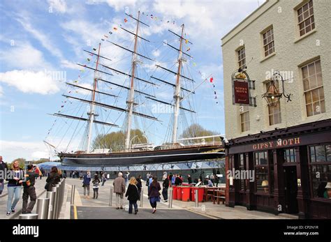 the restored cutty sark clipper ship greenwich london borough of greenwich greater london